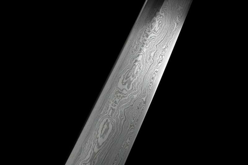 Handmade Damascus Folded Steel Clay Tempered, Japanese Samurai Katana. 3-4 Weeks after order.