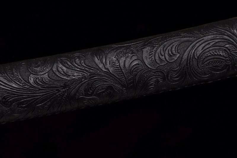 Handmade Damascus Folded Steel Clay Tempered, Japanese Samurai Katana. 3-4 Weeks after order.