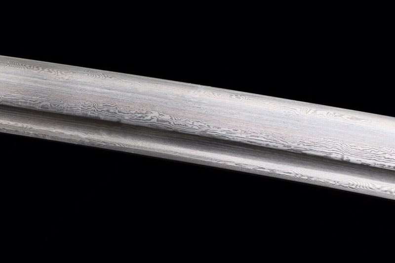 Handmade Damascus Folded Steel Clay Tempered, Japanese Samurai Katana. 3-4 Weeks after order.