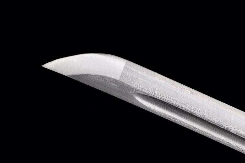 Handmade Damascus Folded Steel Clay Tempered, Japanese Samurai Katana. 3-4 Weeks after order.