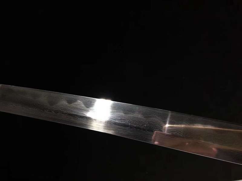 Handmade Damascus Folded Steel Clay Tempered, Japanese Samurai Katana. 3-4 Weeks after order.