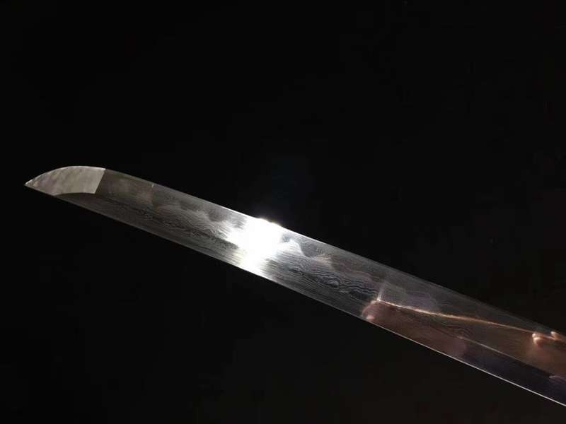 Handmade Damascus Folded Steel Clay Tempered, Japanese Samurai Katana. 3-4 Weeks after order.