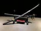 Handmade Damascus Folded Steel Clay Tempered, Japanese Samurai Katana. 3-4 Weeks after order.