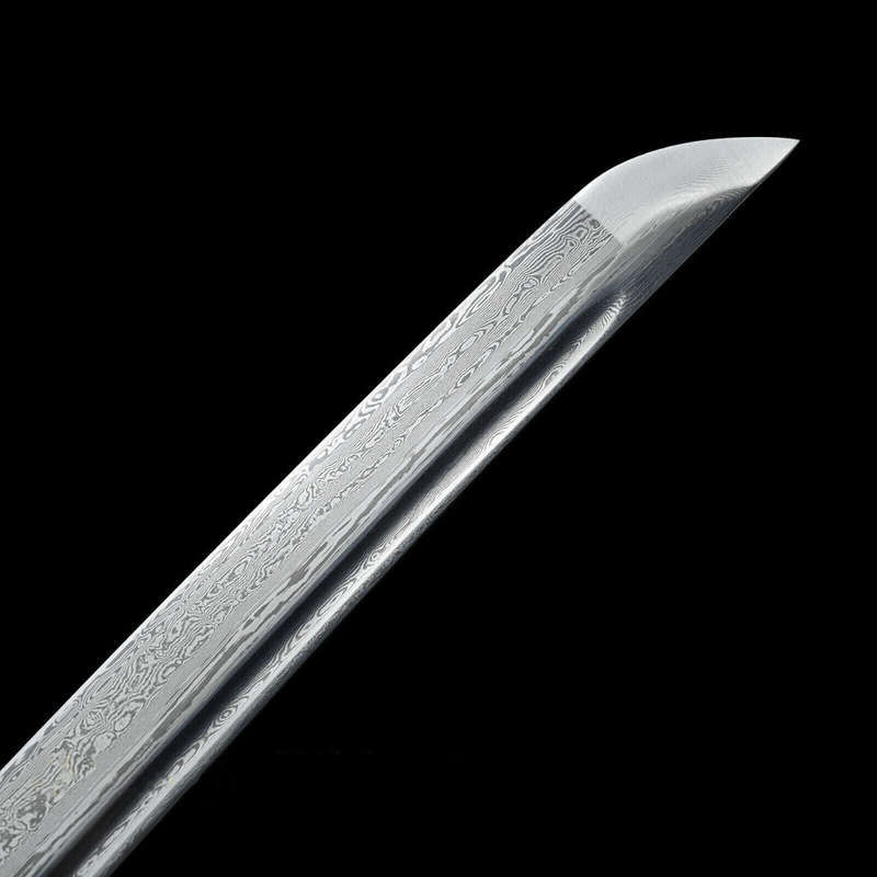 Handmade Damascus Folded Steel Clay Tempered, Japanese Samurai Katana. 3-4 Weeks after order.