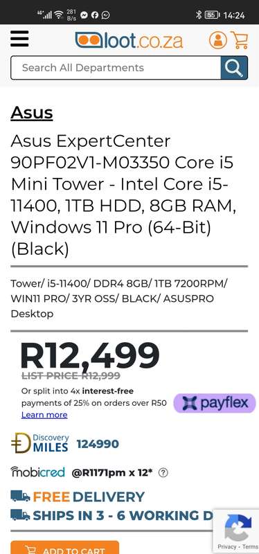 i5 11400 - ASUS ExpertCenter D7 Mini-Tower PC