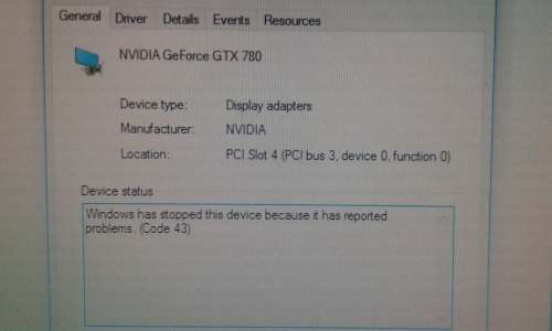 GTX 780 for spares or repair