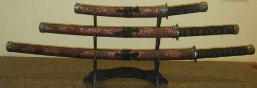 3 Piece Sword Display set