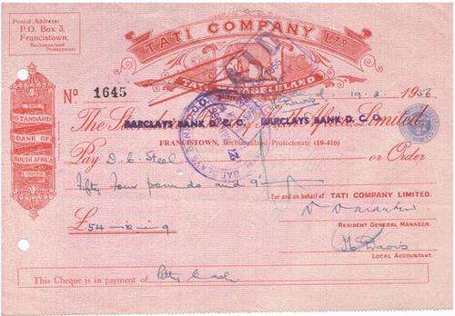 TATI RIVER CHEQUE