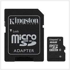 **Kingston 16Gb** Micro SD with Adaptor**Class4**