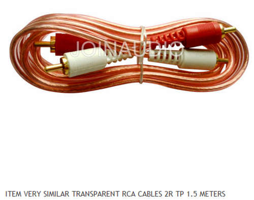 !!Twin RCA to RCA Stereo Audio Cables !! High Quality Thick Clear Wire !!