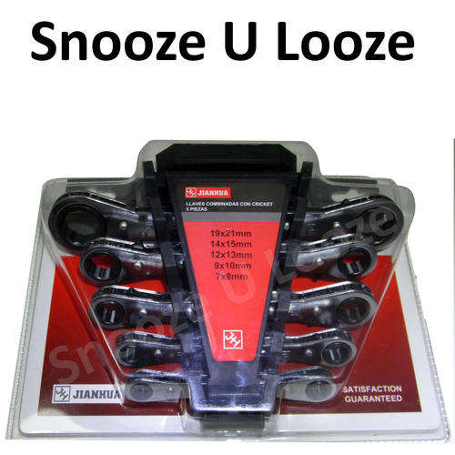 5 Piece Ratchet Spanner Set 10 different sizes from 7mm to 21mm !!! 2 Sets available !!!