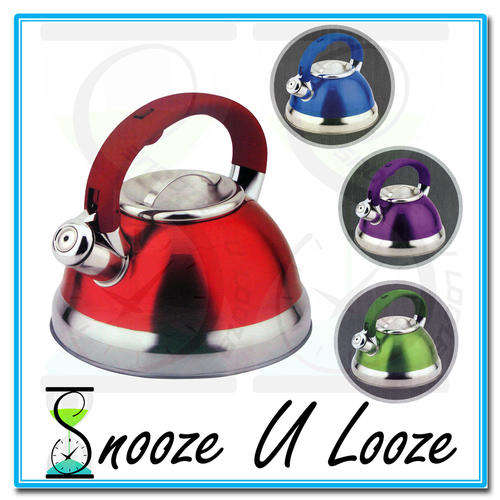 Colourful 3.0 Ltr Stainless steel whistling induction stove kettle (4 Colours ) 2 units on auction