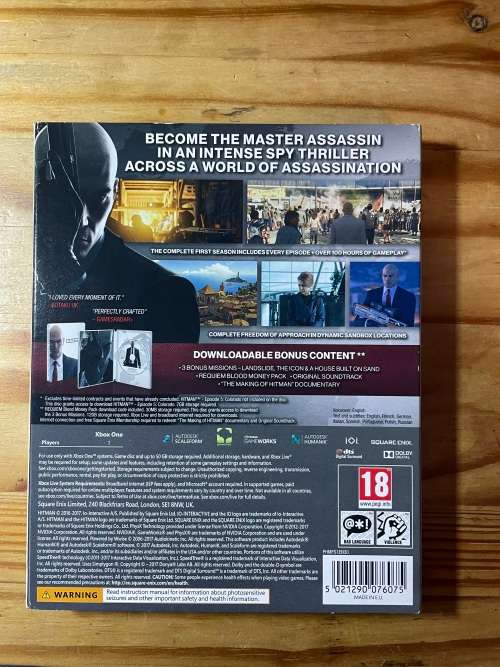 Hitman Complete 1st Season - Steelbook Edition(Xbox One)