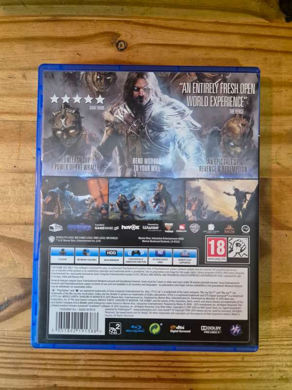 Middle-earth: Shadow of Mordor(GOTY)(PS4)