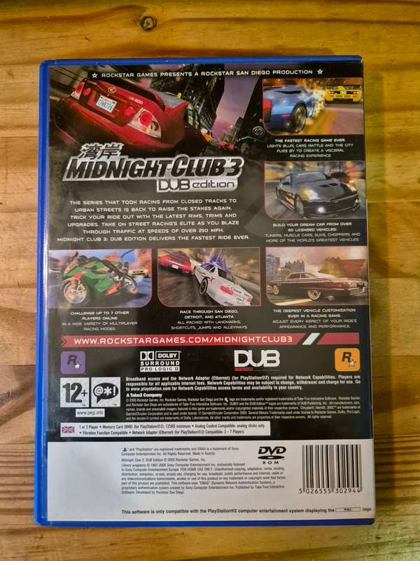 Midnight Club 3: Dub Edition(PS2)