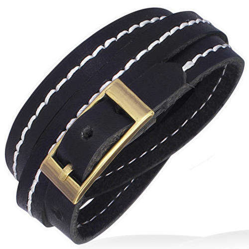 Black Triple Wrap Bracelet - RR46
