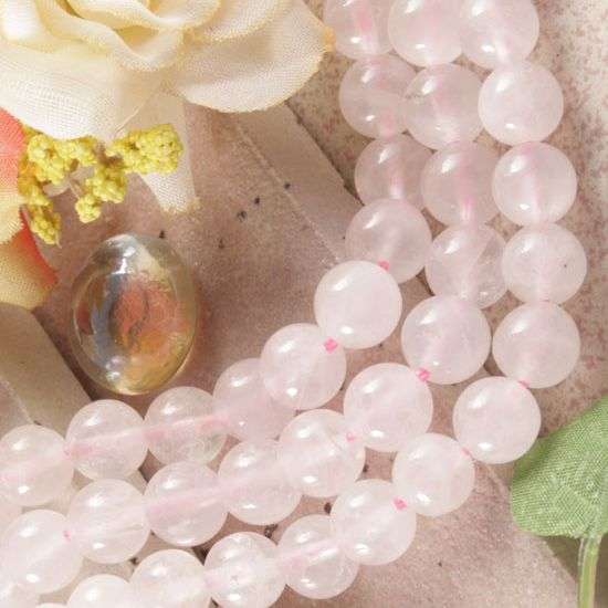 NATURAL ROSE QUARTZ GEMSTONES 8MM  52PIECES
