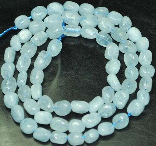 BLUE LACE AGATE   NATURAL AND UNTREATED 6X7MM 58 PIECES
