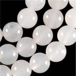WHITE  JADE DYED  8MM  49 PIECES