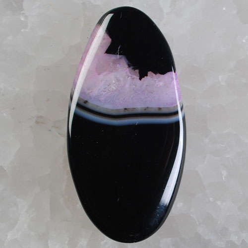 PINK CRYSTAL OLIVARY TWISTED AGATE DRUZY   49MM X 25MM X 6MM THICK   WITH FREE THONG OF CHOICE