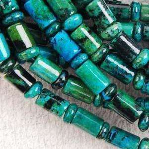 AZURITE CHRYSOCOLLA  COLUMN 6X9MM  NATURAL   64PIECES     16INCH
