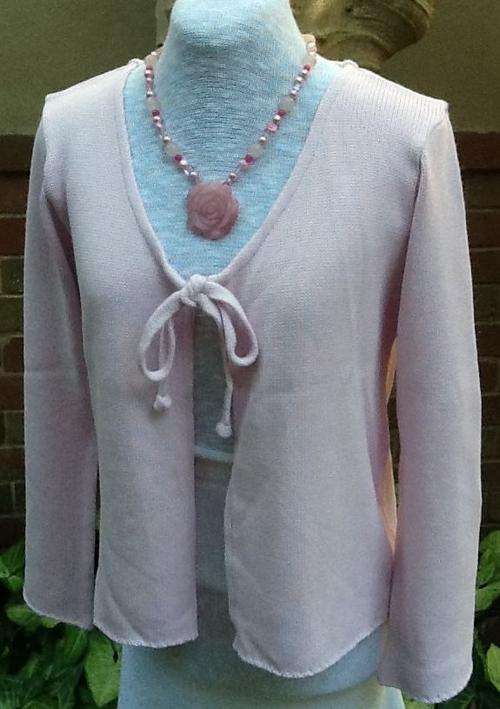 KNITTED  ROSE PINK BUNNY JACKET THICK WINTER FEEL