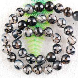 DRAGON VEIN AGATE 8MM    48 PIECES