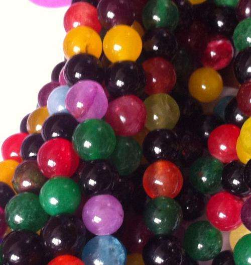 COLOURFUL MIXED AGATE 6MM APP 61PIECES