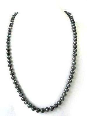 BLACK FRESHWATER PEARLS 6MM TO 7MM 78CM IN LENGTH