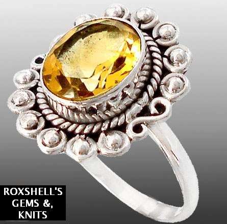 CITRINE 4.23CT CITRINE SIZE 8.5 925 STERLING SILVER RING