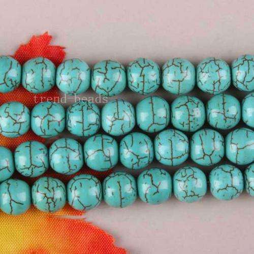 SEA GREEN  HOWLITE TURQUOISE 8MM   50 PIECES
