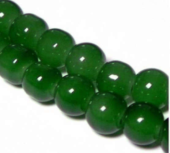 BOTTLE GREEN JADE UNHEATED  12 MM     15INCH  38PIECES