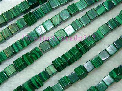 MALACHITE SQAURES    10MM X 10MM  14INCH 40 PIECES