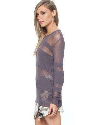 KNITTED  STRIPED PULLOVER  EXTREME LIGHT WEIGHT SUMMER KNIT