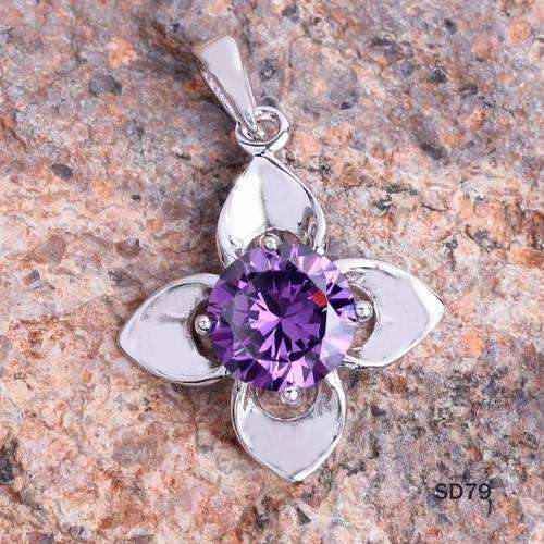 AMETHYST PENDANT SET IN 925 SILVER STERLING