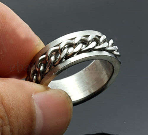 STAINLESS STEEL 316L TITANIUM CURB CHAIN RING SIZE 11