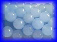 BLUE AQUAMARINE 8 MM ROUND GEMS 50 PIECES