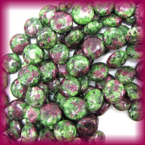 RUBY IN FUCHSITE 13 MM  LOOSE FLAT COIN GEMS 29 PIECES