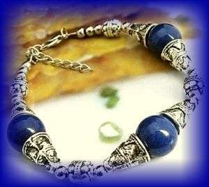 LAPIS LAZULI TIBETIAN SILVER BRACELET