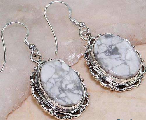 WINTER DENDRIC AGATE SET IN BEAUTIFULLY DESIGNED 925 STERLING SILVER EARINGS
