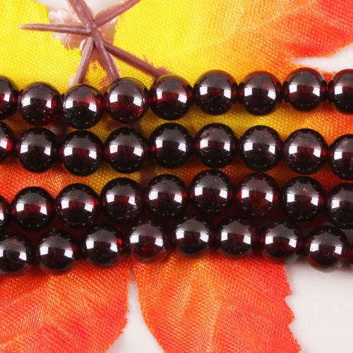 NATURAL DEEP BURGANDY COLOURED GARNET   8MM  56 PIECES