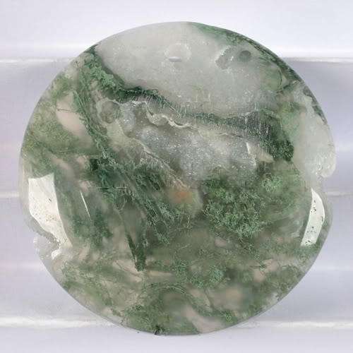 MOSS AGATE DRUZY PENDANT 40MM X 17MM WIDE