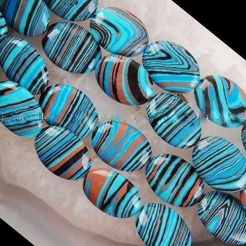 TURKEY TURQUOISE OVALS   18MM X 13MM  27PIECES 15INCH
