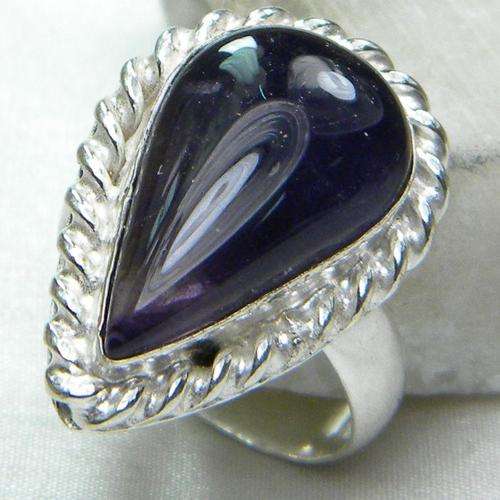 DARK AMETHYST 925 STERLING SILVER RING SIZE 6