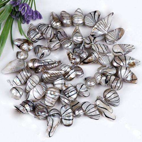 WHITE LACE BLISTER PEARLS   7MM X 11MM  TO 9MM X 26MM