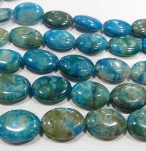 BLUE CRAZY LACE  13MM X 3MM   16INCH