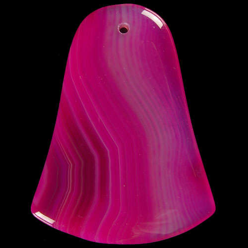 PINK STRIPED AGATE   PENDANT  FREEFORM 42MMX31MMX7MM
