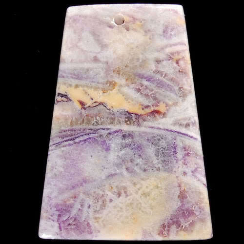 PURPLE LACE JASPER  TRAPAZOID  48MMX38MMX8MM