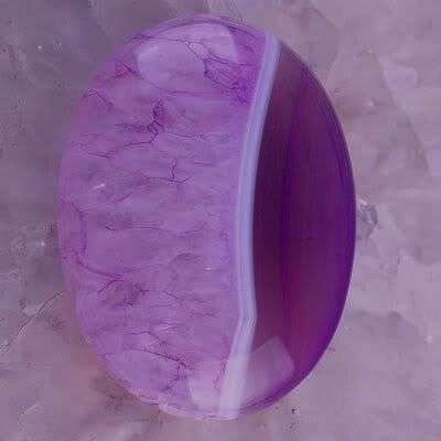 PINK ROSE DRUZY ONYX AGATE GEMSTONE OVAL PENDANT  40X30X12MM