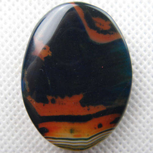 ORANGE ONYX AGATE  PENDANT  WITH A TWIST  41MM X 30MM X 6MM